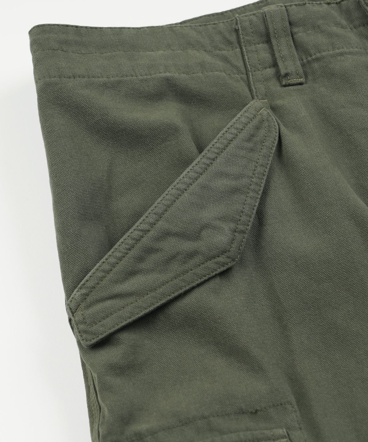 프리즘웍스(FRIZMWORKS) CANVAS ESSENTIAL CARGO SHORTS _ OLIVE