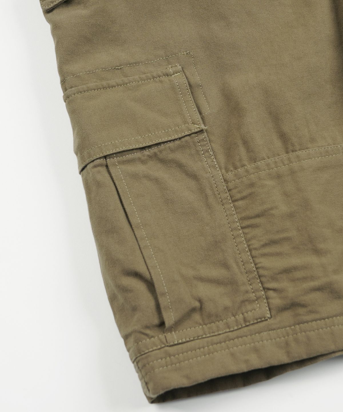 프리즘웍스(FRIZMWORKS) CANVAS ESSENTIAL CARGO SHORTS _ DEEP KHAKI