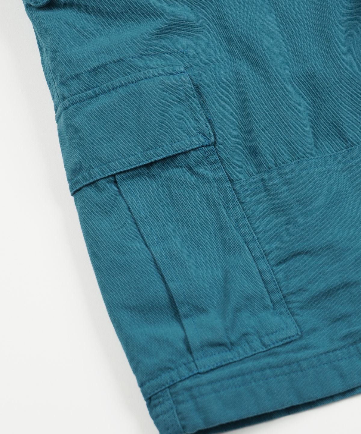 프리즘웍스(FRIZMWORKS) CANVAS ESSENTIAL CARGO SHORTS _ TEAL