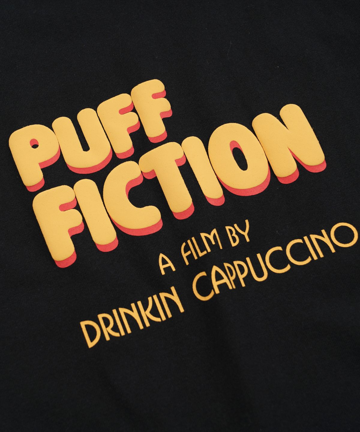 프리즘웍스(FRIZMWORKS) PUFF FICTION HALF TEE _ BLACK