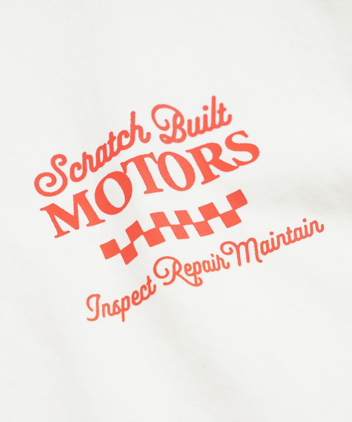 프리즘웍스(FRIZMWORKS) SCRATCH BUILT MOTORS HALF TEE _ WHITE