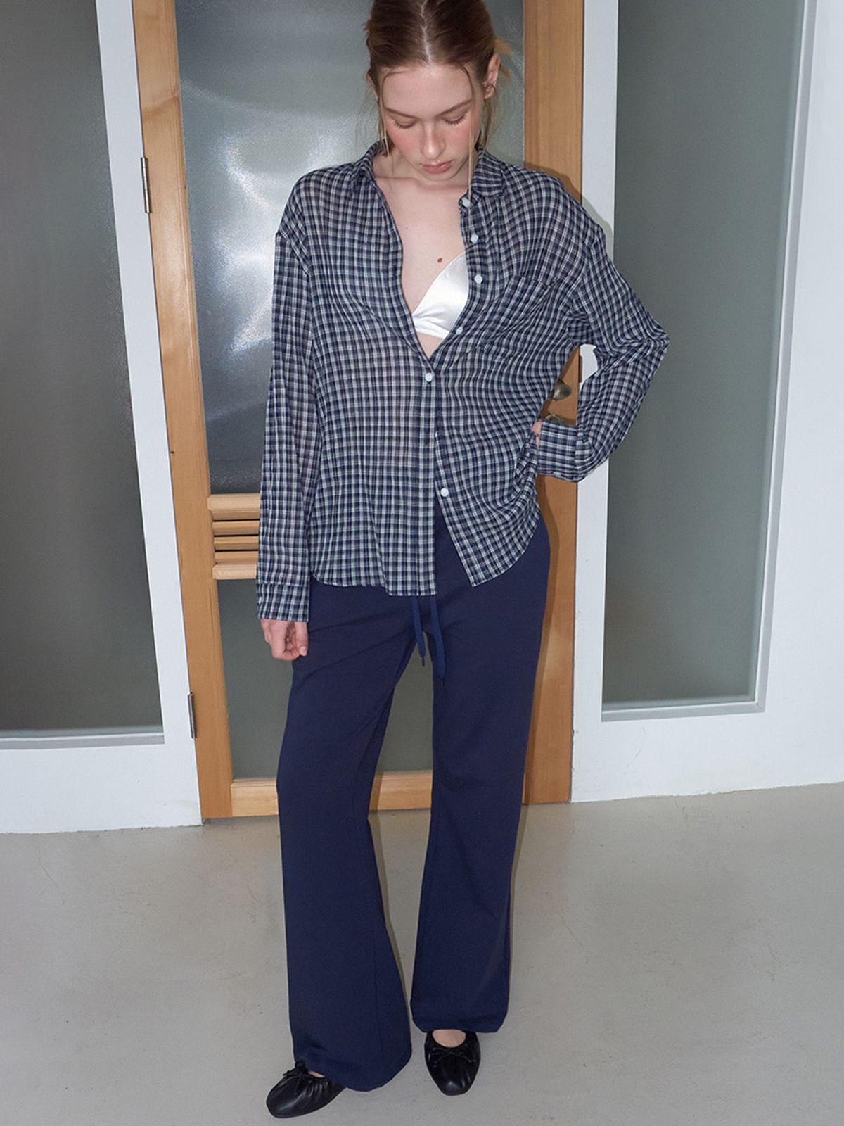 에트몽(ETMON) Fold Strap Pants, Navy