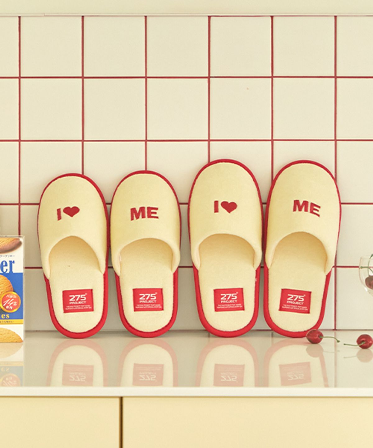 275프로젝트(275PROJECT) 에끌라 레터링 룸슈즈 3종 택1 2size