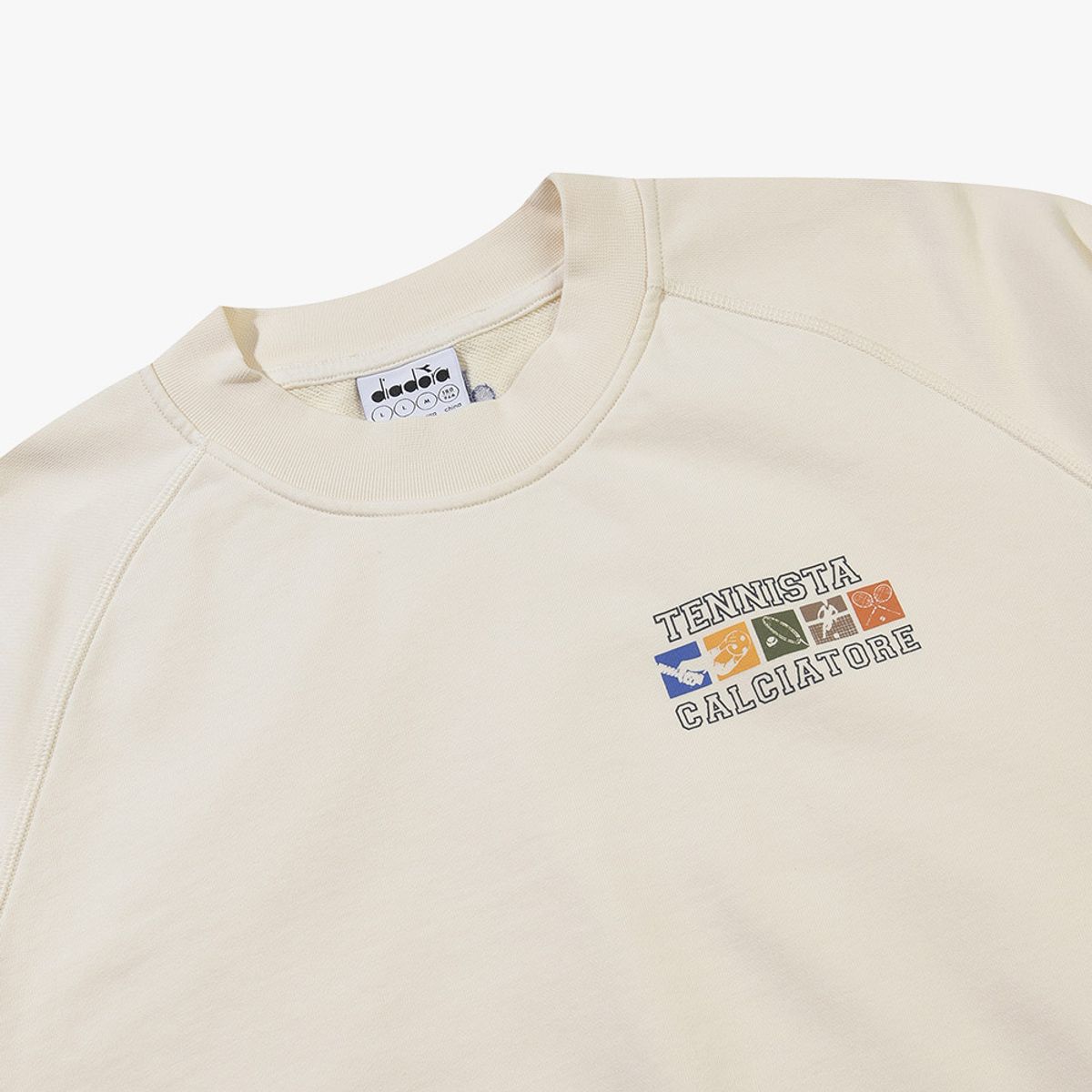 디아도라(diadora) 레거시 크루 맨투맨 BEIGE