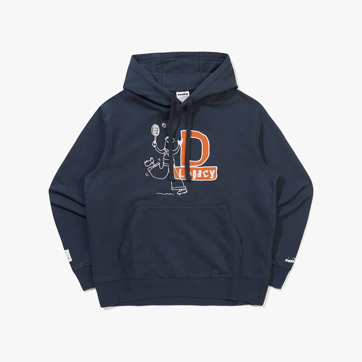 디아도라(diadora) 레거시 후드티셔츠 BLUE