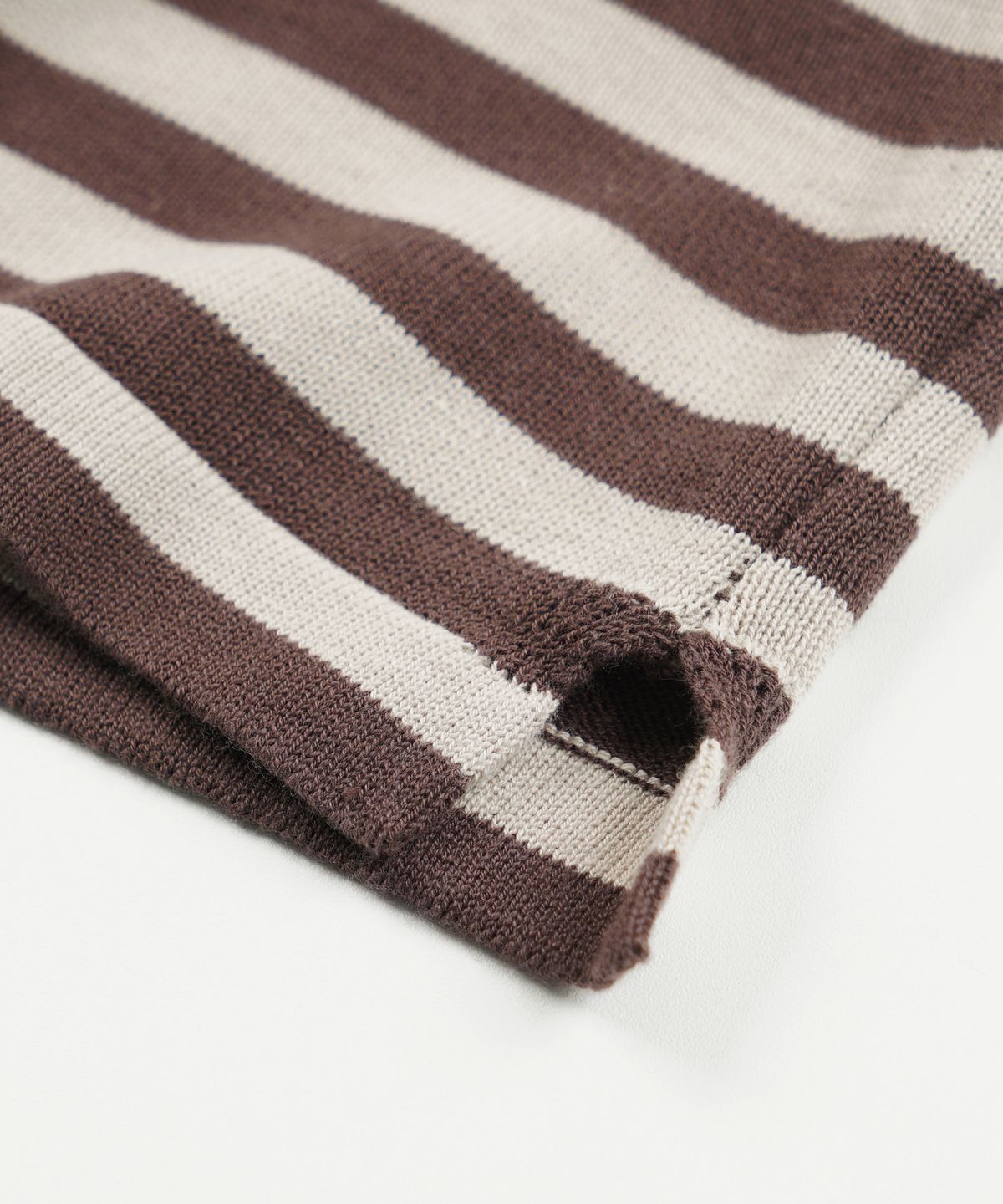 프리즘웍스(FRIZMWORKS) STRIPE KNIT LONG SLEEVE _ BROWN