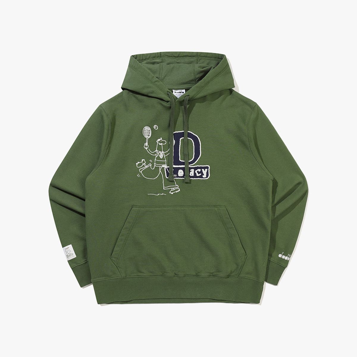 디아도라(diadora) 레거시 후드티셔츠 GREEN