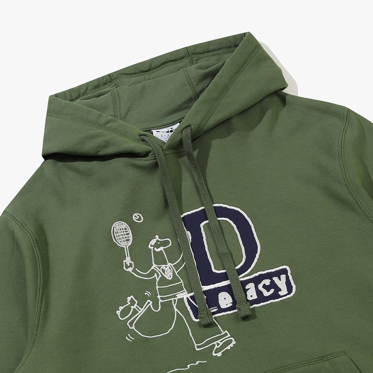 디아도라(diadora) 레거시 후드티셔츠 GREEN