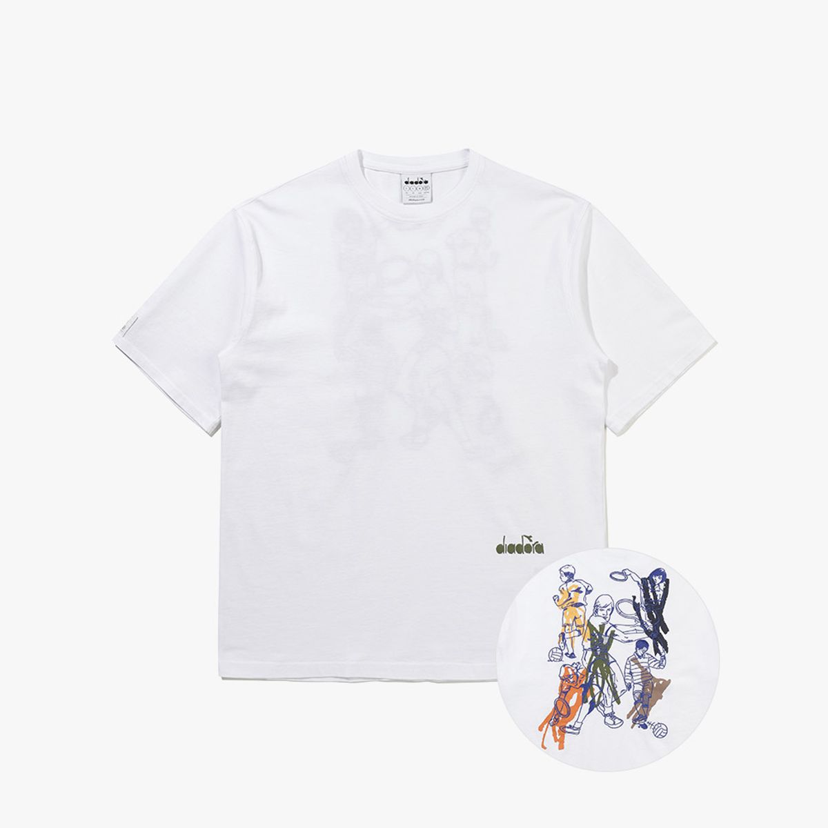 디아도라(diadora) 레거시 반팔 티셔츠 WHITE