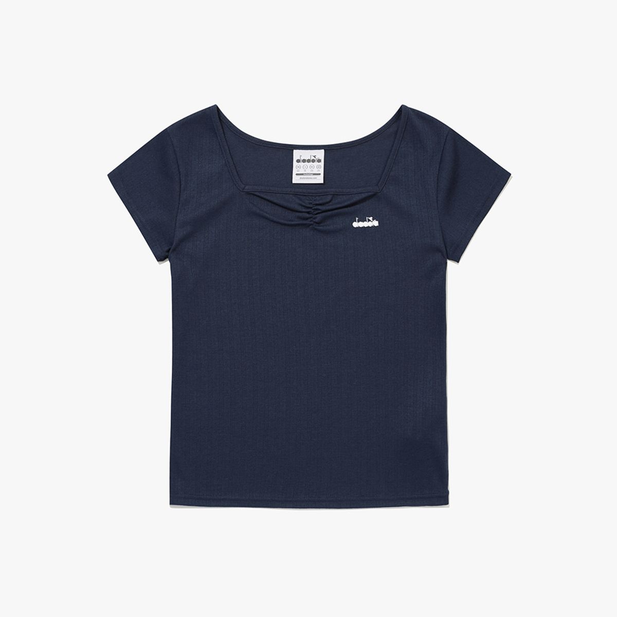 디아도라(diadora) 스퀘어넥 포인텔 반팔 티셔츠 NAVY
