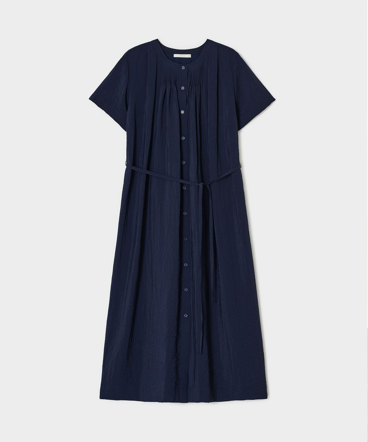 앳모어(ATMORE) 엘린 셔링 롱 드레스 (navy)