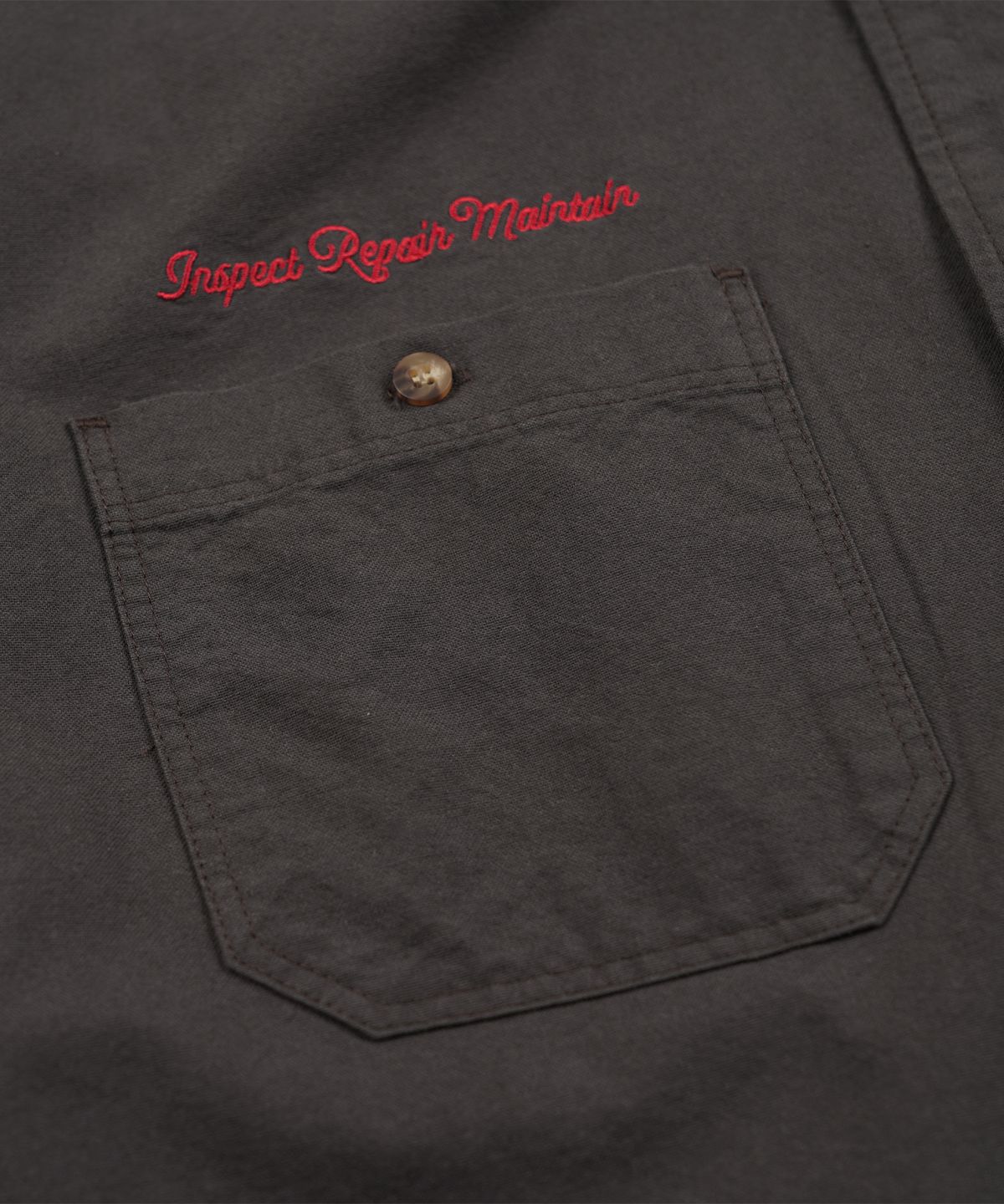 프리즘웍스(FRIZMWORKS) SCRATCH BUILT MOTORS HALF SHIRT _ CHARCOAL