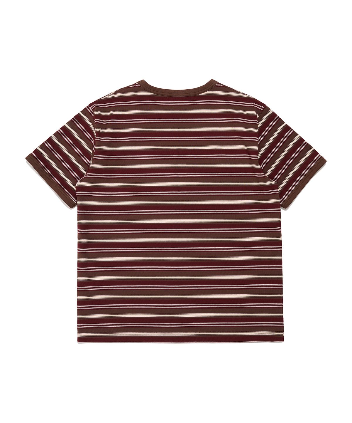 논타입(NONTYPE) MULTI STRIPE RINGER TEE (WINE)