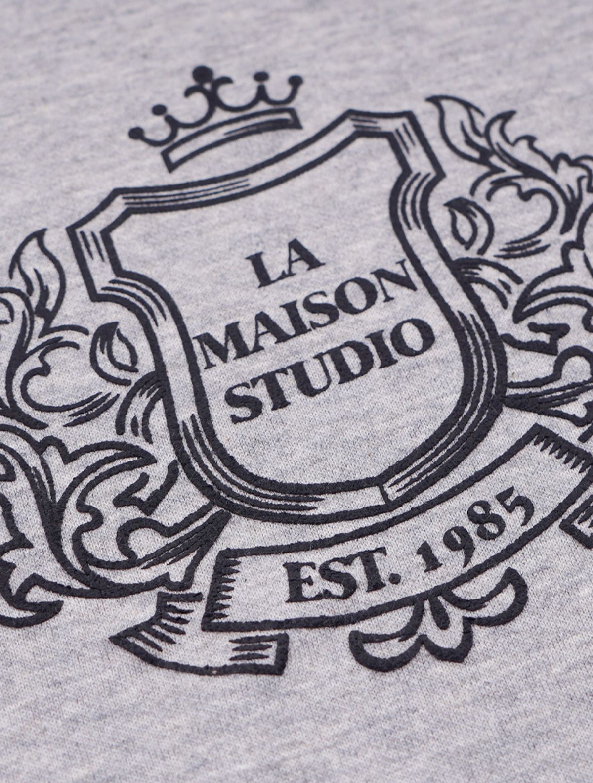 라 메종 스튜디오(LA MAISON STUDIO) PEGASUS CROP HOODIE ZIP-UP MELANGRAY(FCG1ZP694M)