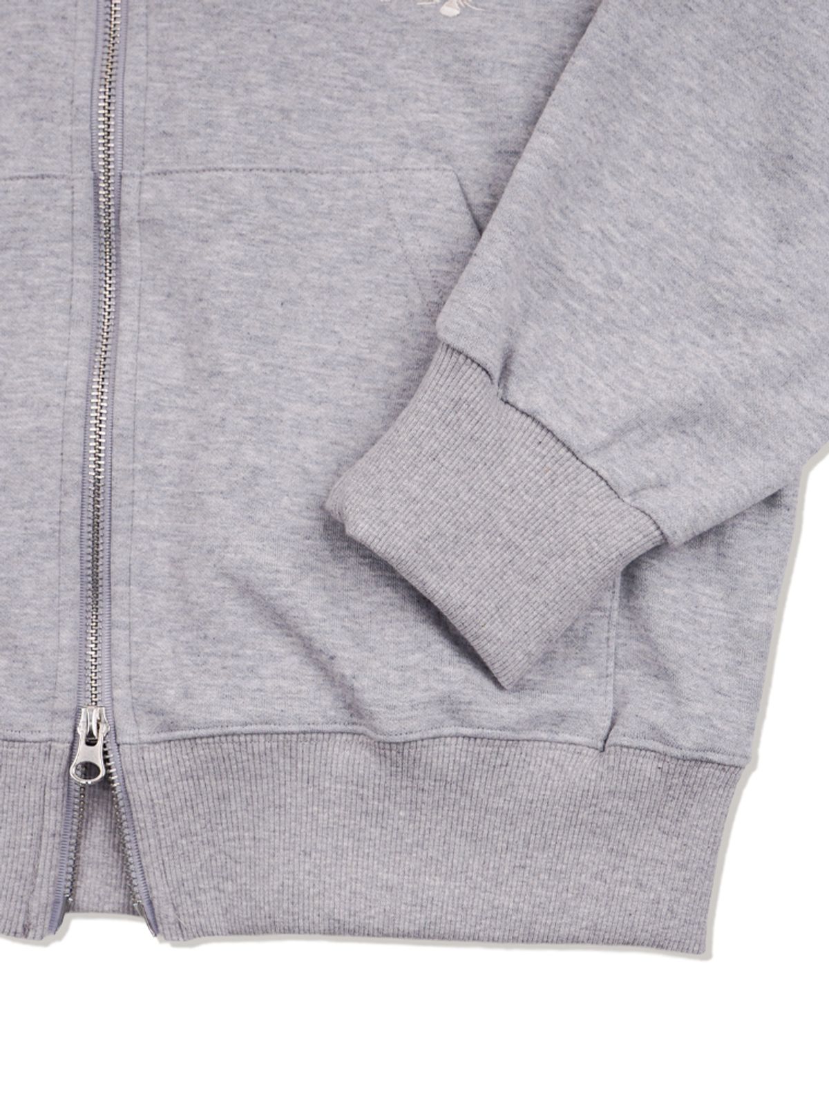 라 메종 스튜디오(LA MAISON STUDIO) PEGASUS CROP HOODIE ZIP-UP MELANGRAY(FCG1ZP694M)