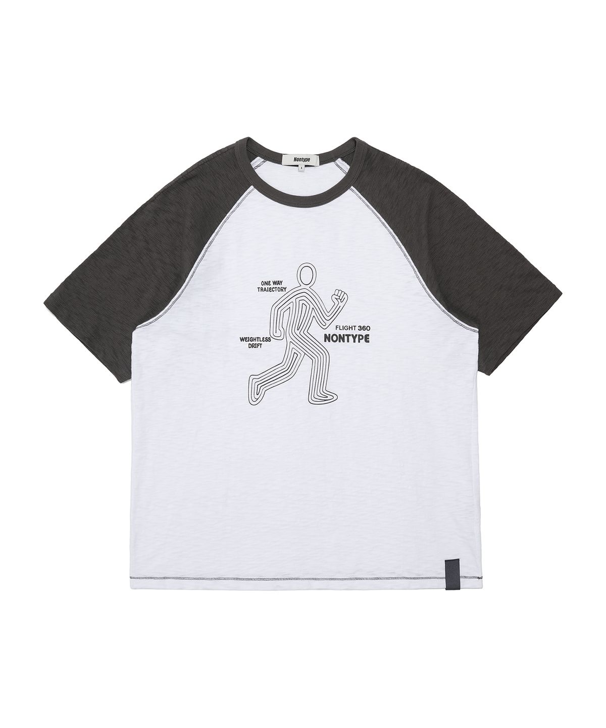 논타입(NONTYPE) ARCHIVE RUNRUN GRAPHIC RAGLAN TEE (WHITE)