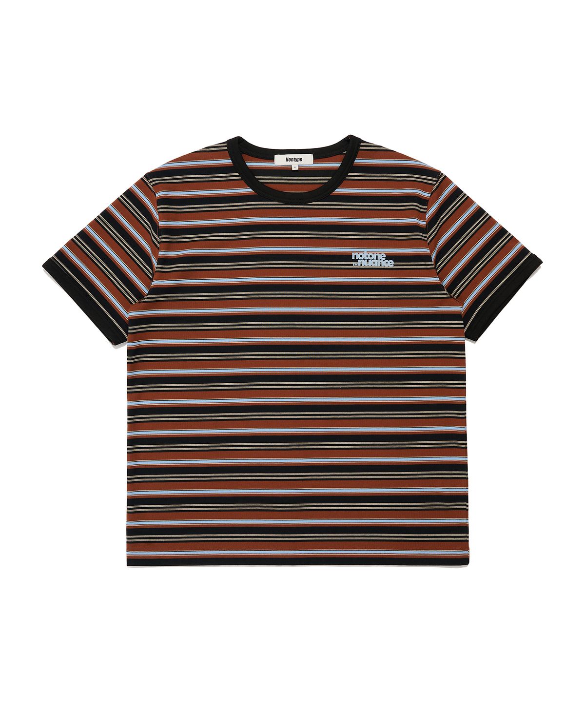 논타입(NONTYPE) MULTI STRIPE RINGER TEE (BLACK)