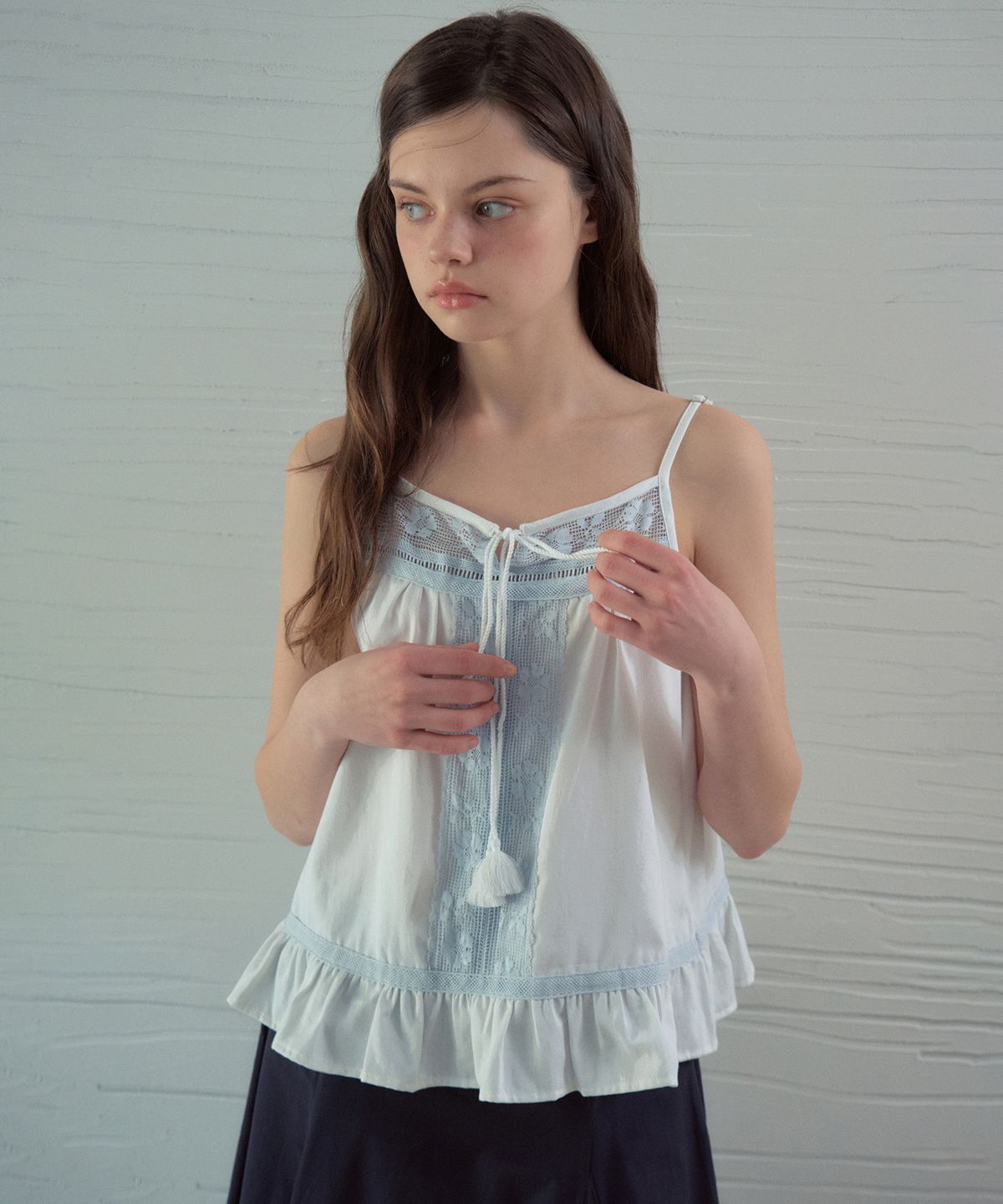 아우어노스텔지아(OURNOSTALGIA) Boheme Lace Sleeveless Blouse_White(OB6BL06)