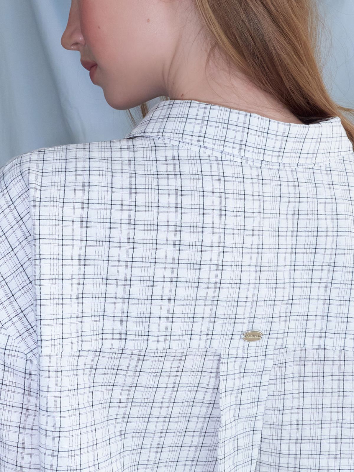 에트몽(ETMON) Loose Check Shirt, Ivory