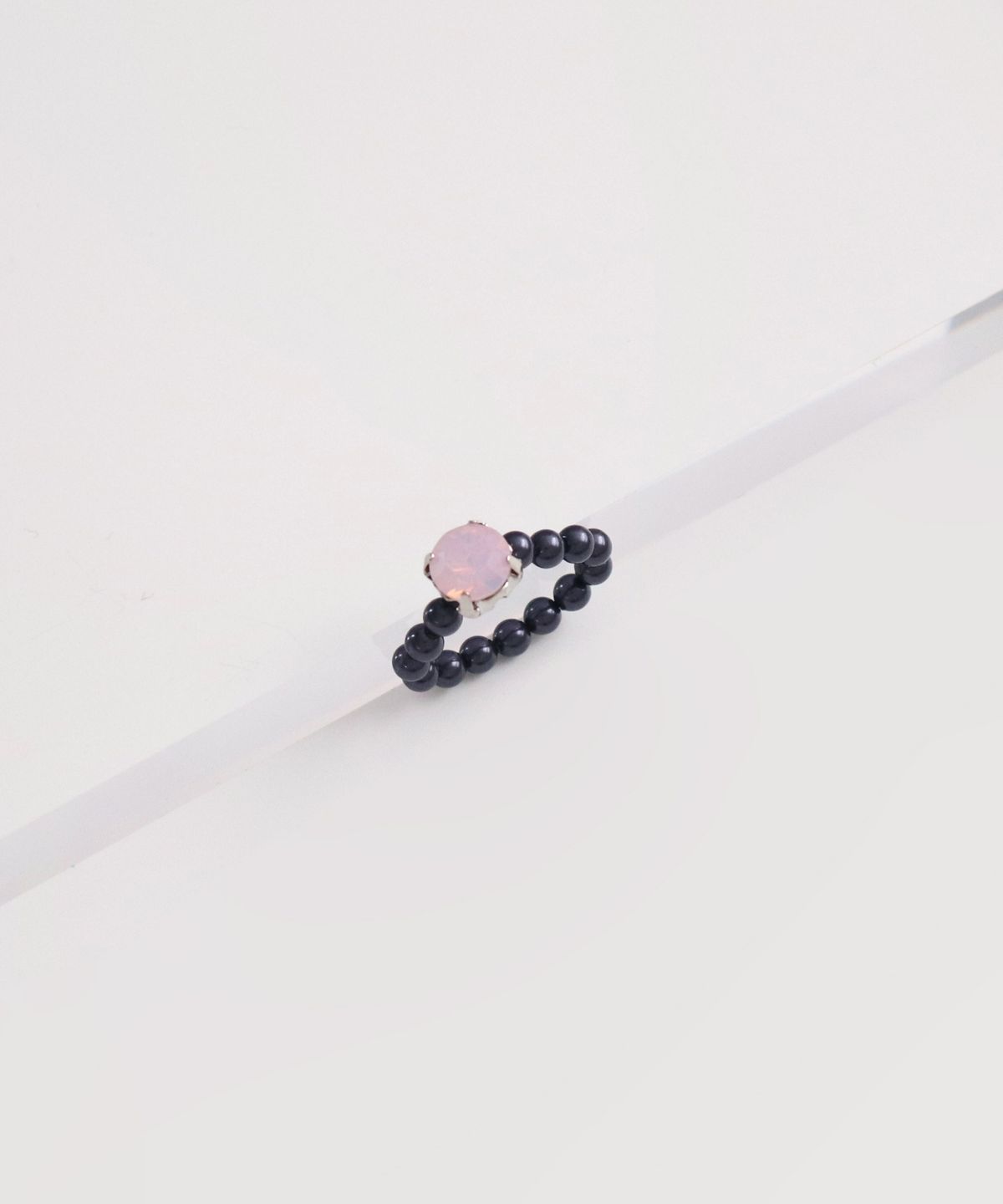 봉보(BONBEAU) Bold crystal pearl beads Ring 스와로브스키 크리스탈 큐빅 진주 비즈 반지 4mm