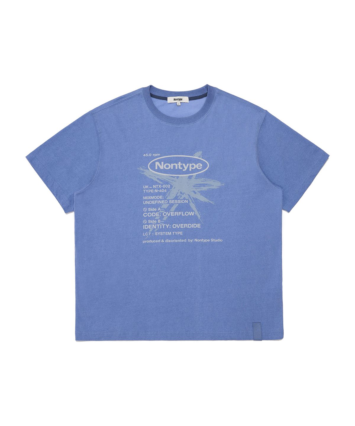논타입(NONTYPE) PIGMENT BRUSH STROKE TEE (BLUE)