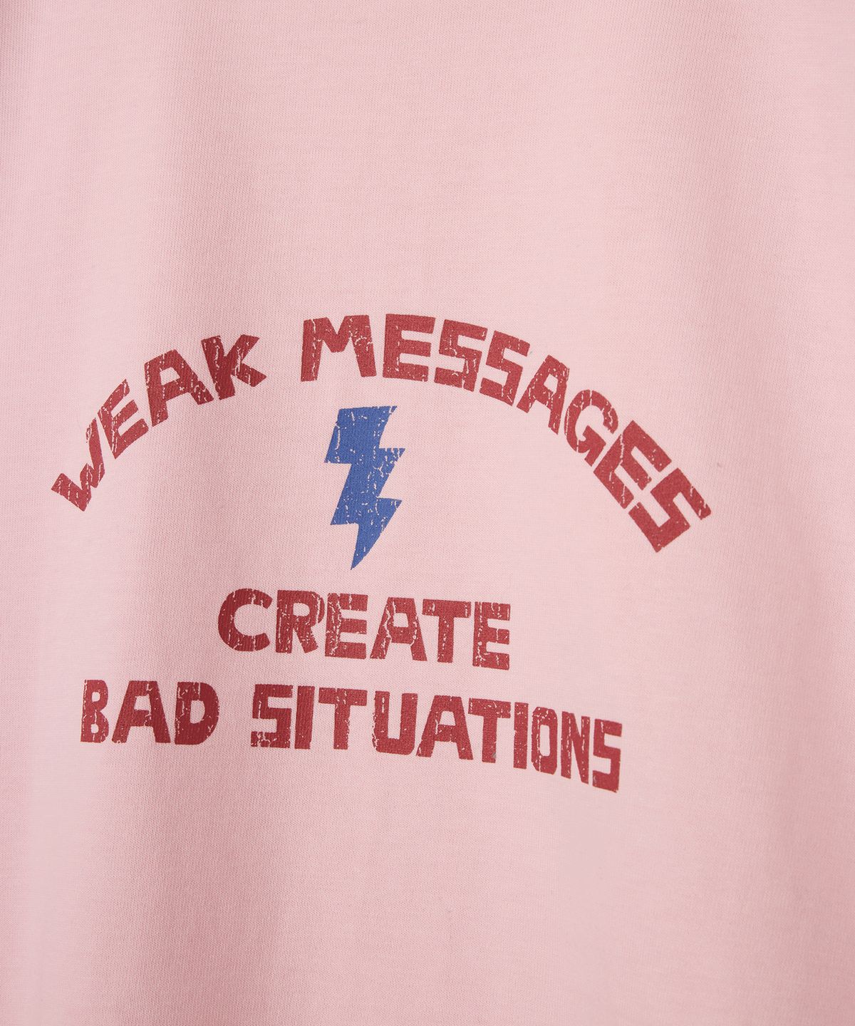 1011갤러리(1011 GALLERY) Weak Messages T-Shirts - Pink