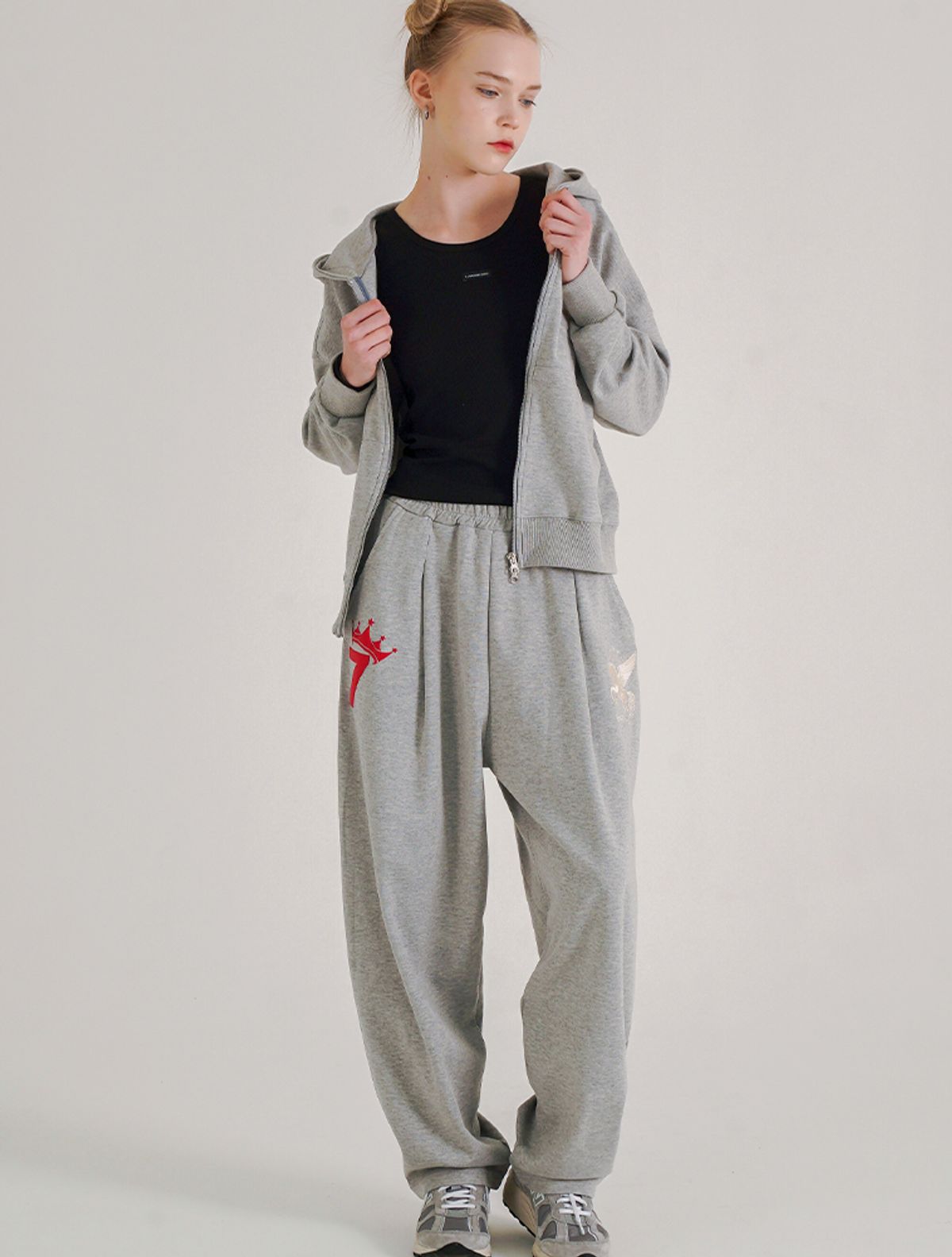 라 메종 스튜디오(LA MAISON STUDIO) SEVEN BALLOON PANTS MELANGRAY(FCG1PT695M)