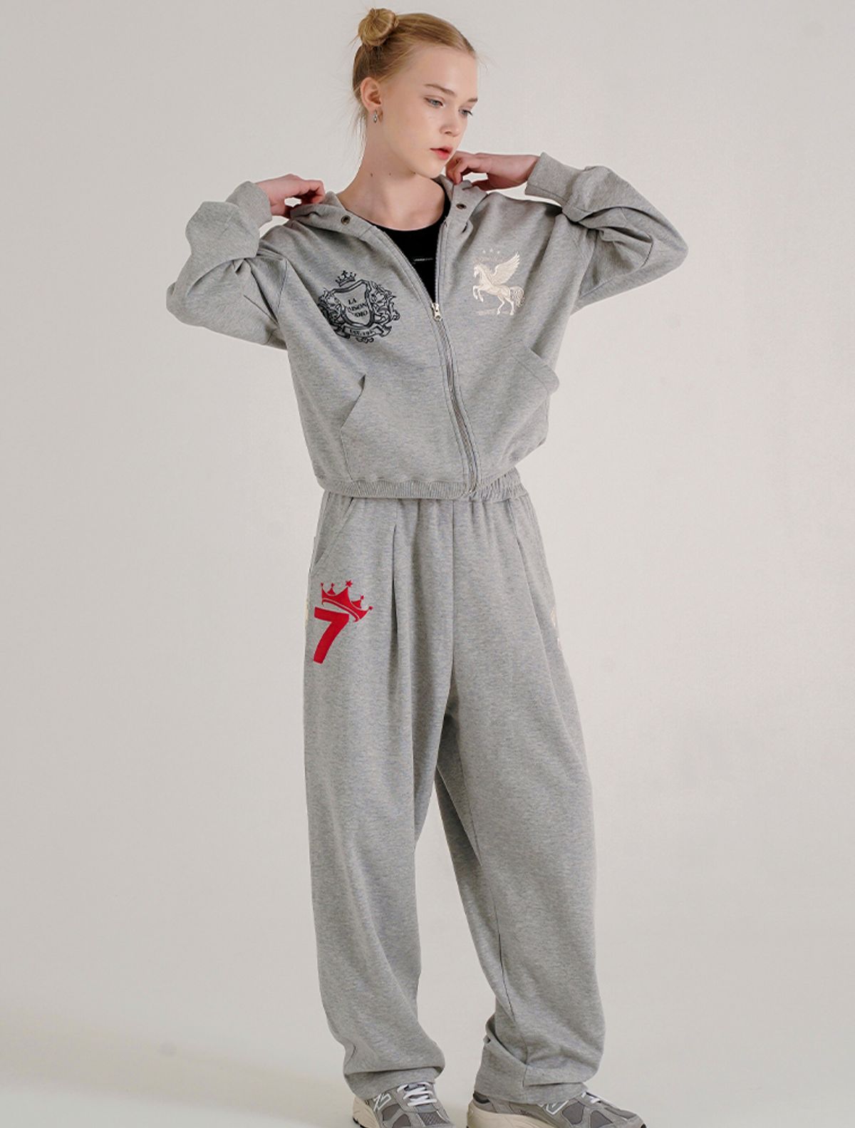 라 메종 스튜디오(LA MAISON STUDIO) SEVEN BALLOON PANTS MELANGRAY(FCG1PT695M)