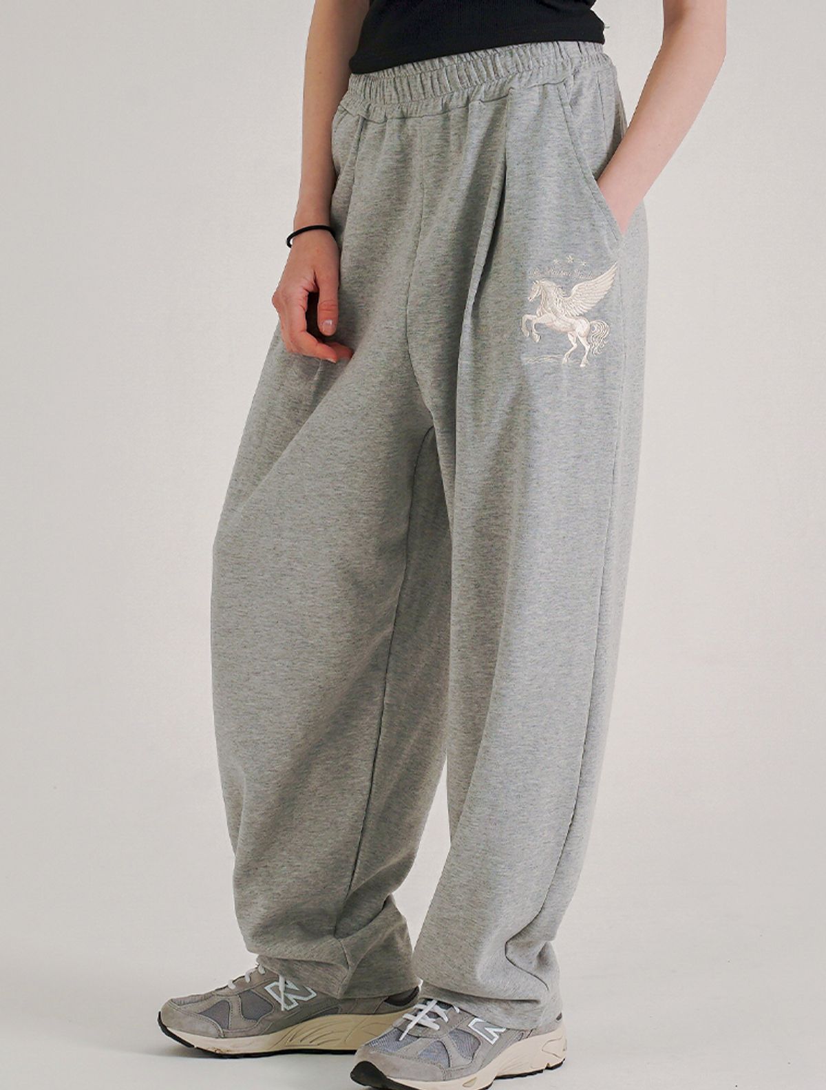 라 메종 스튜디오(LA MAISON STUDIO) SEVEN BALLOON PANTS MELANGRAY(FCG1PT695M)