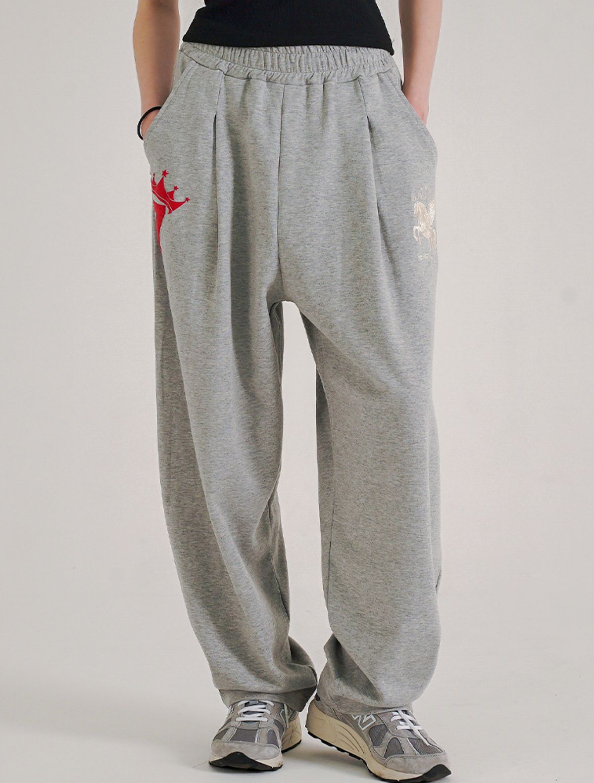 라 메종 스튜디오(LA MAISON STUDIO) SEVEN BALLOON PANTS MELANGRAY(FCG1PT695M)