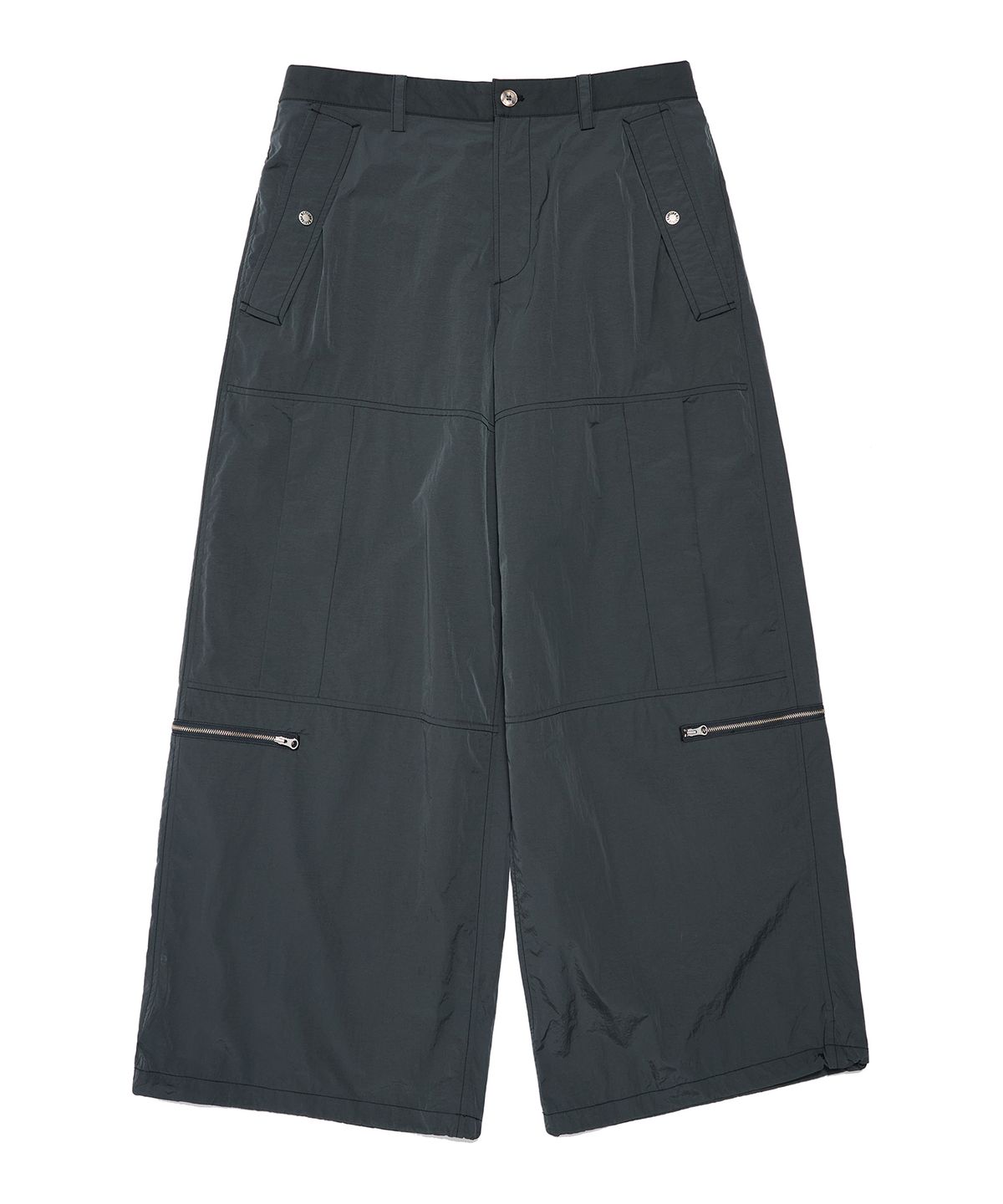 논타입(NONTYPE) NYLON UTILITY STRING WIDE PANTS (NAVY)