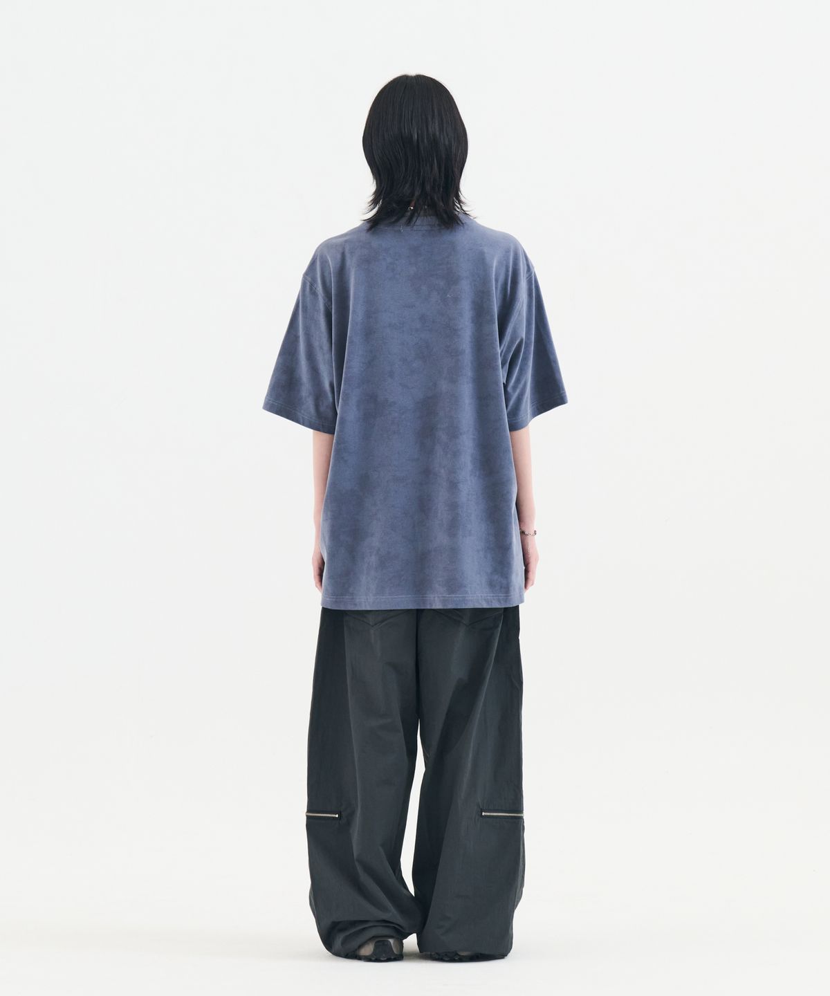 논타입(NONTYPE) NYLON UTILITY STRING WIDE PANTS (NAVY)