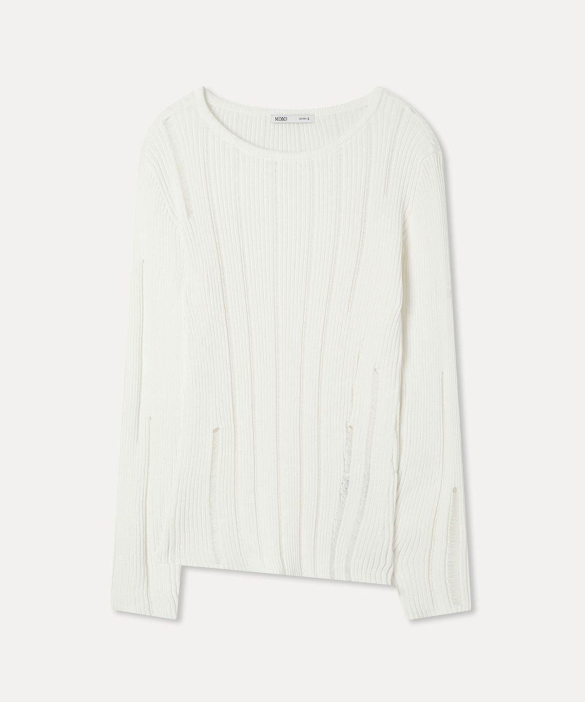 미쏘(MIXXO) 데미지 포인트 긴팔 니트_MIWKAG625T