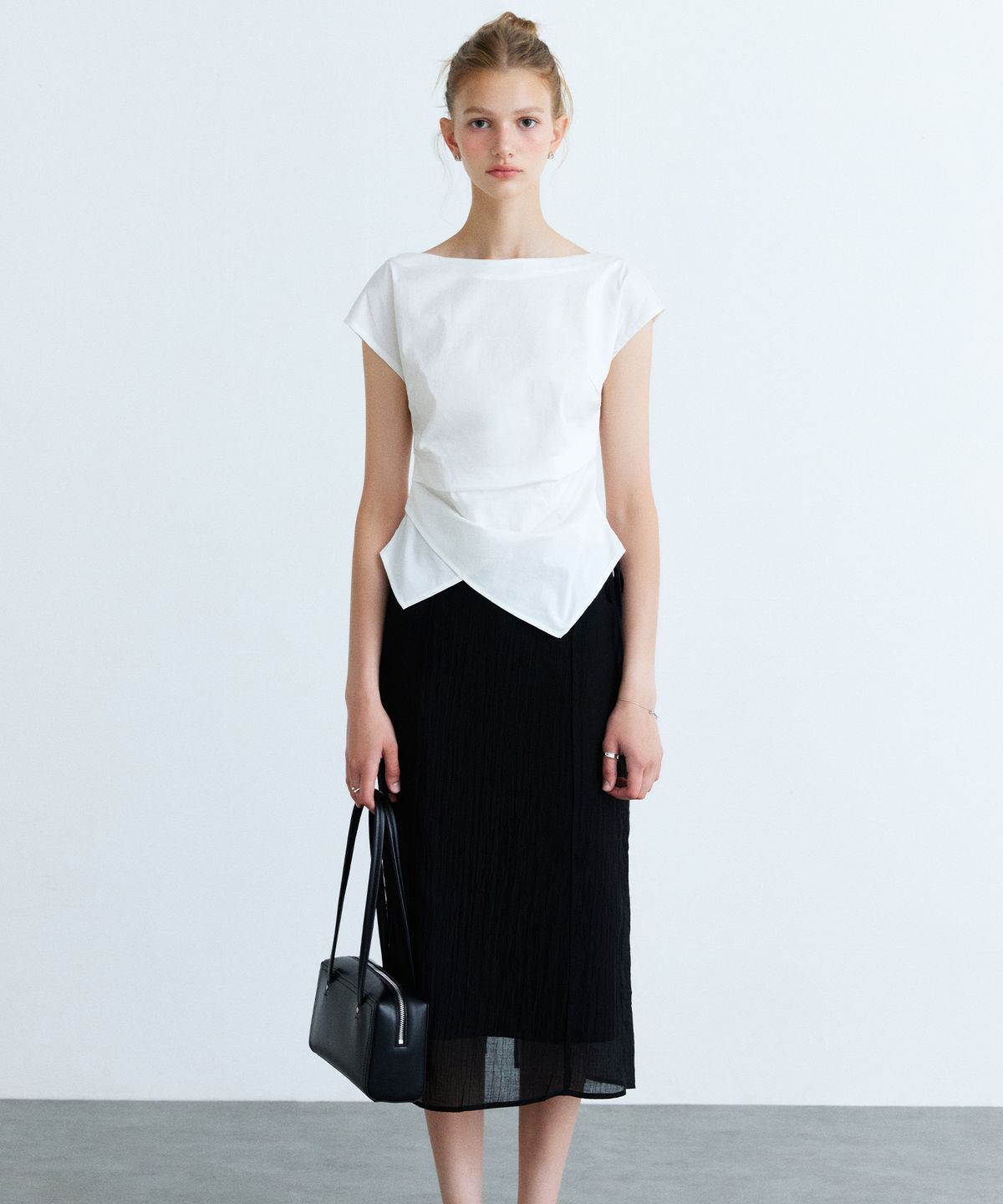 미쏘(MIXXO) 시스루 레이어드 스커트