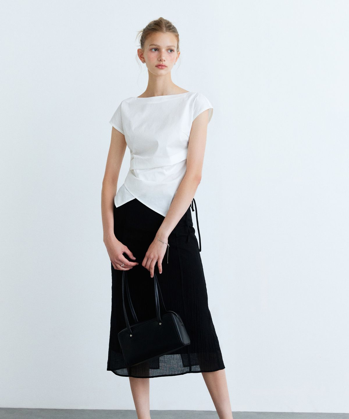 미쏘(MIXXO) 시스루 레이어드 스커트