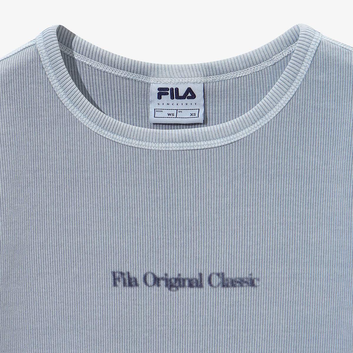 휠라(FILA) 여성 피그먼트 골지 반팔티(FS262RS01F009472)