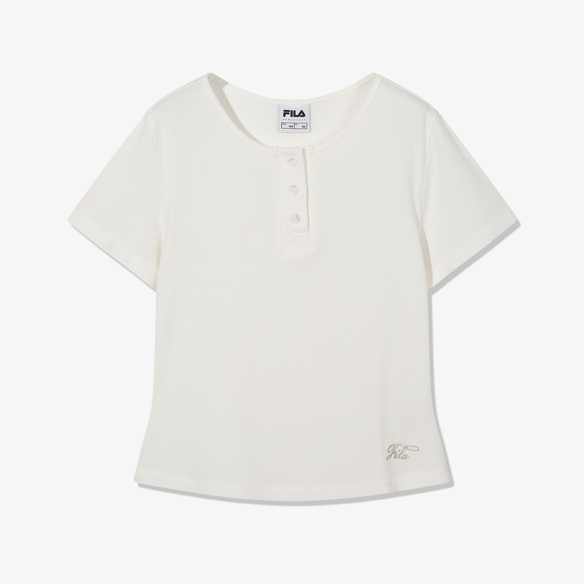 휠라(FILA) 여성 헨리넥 반팔티(FS262RS01F019175)