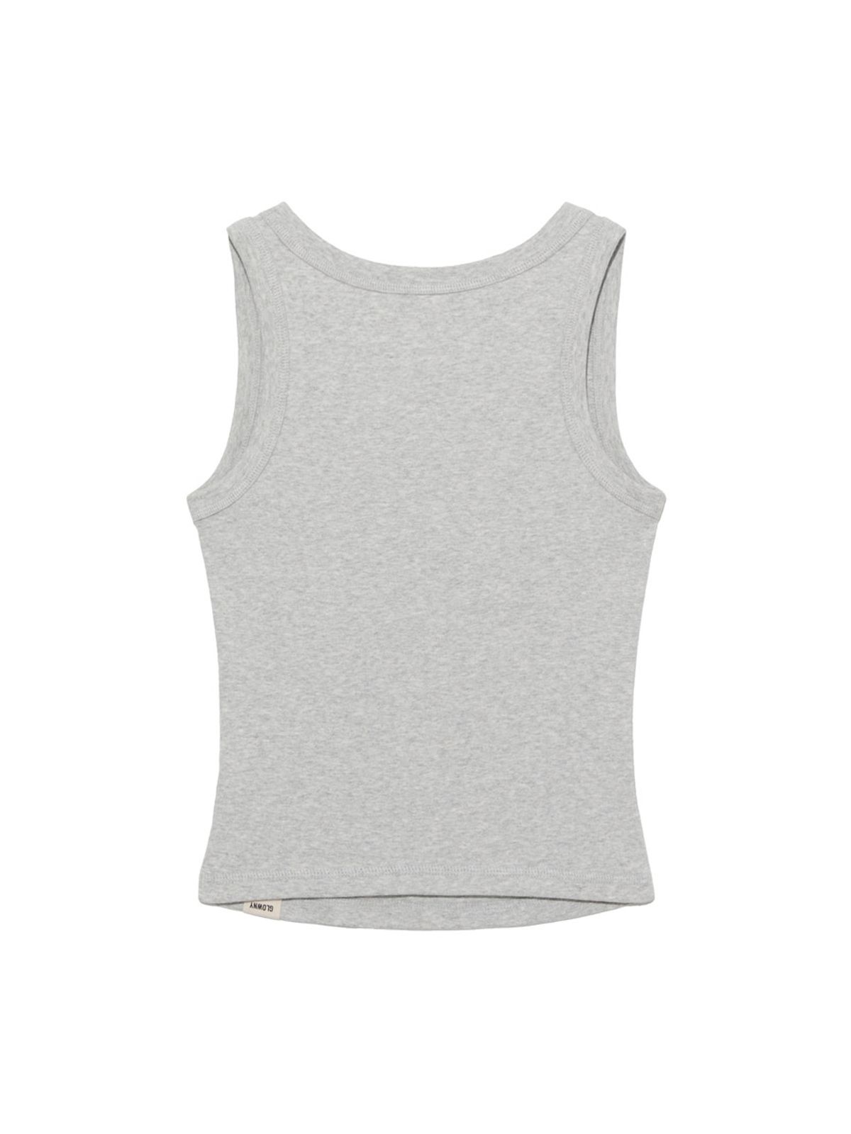 글로니(GLOWNY) G CLASSIC SCOOP NECK SLEEVELESS (MELANGE GRAY)