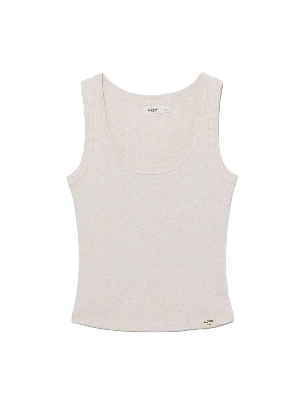 글로니(GLOWNY) G CLASSIC SCOOP NECK SLEEVELESS (OATMEAL)