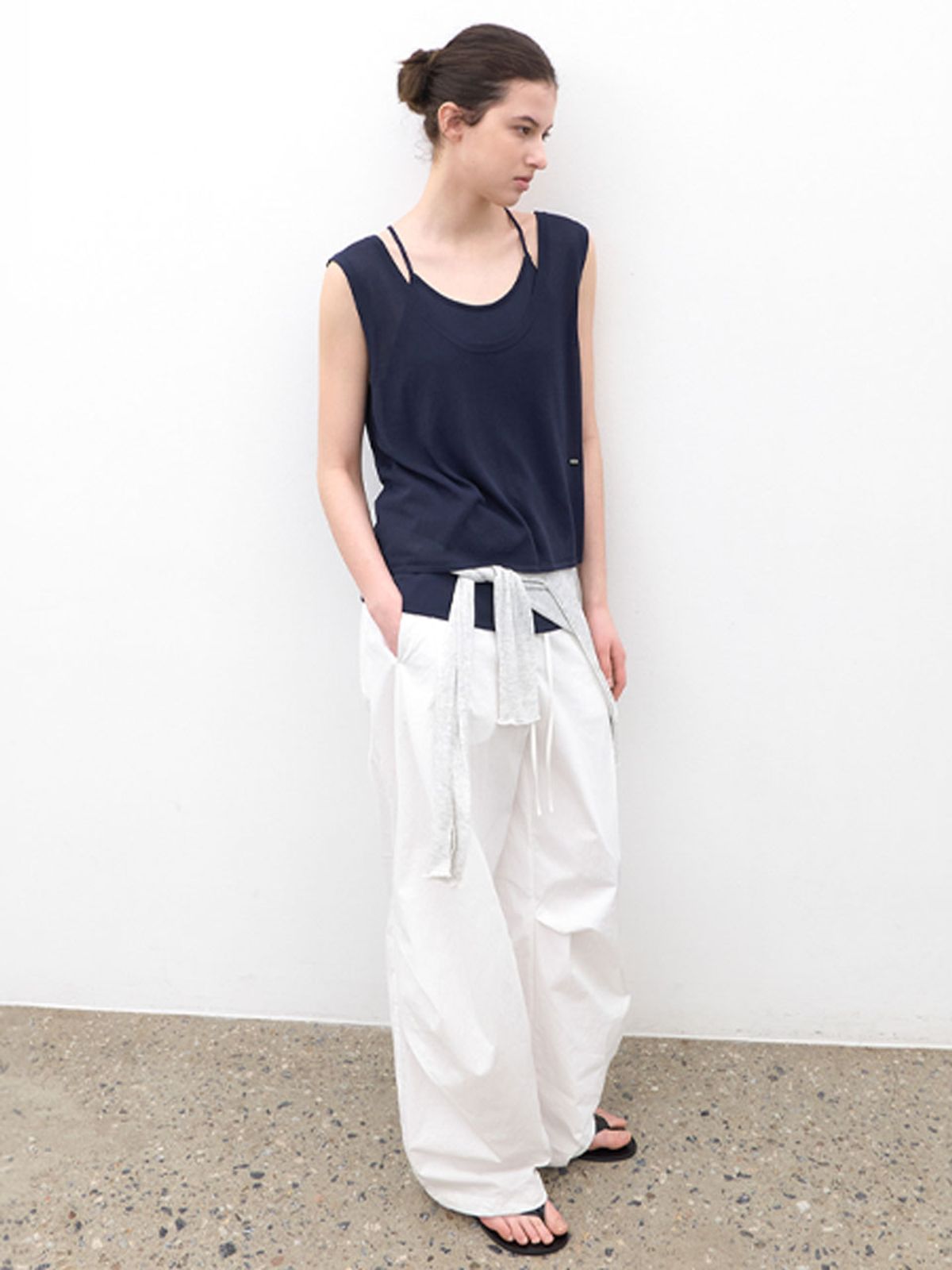 아틀리에 나인(ATELIER NAIN) LAYERD HALTER NECK KNIT SET (T-7246)