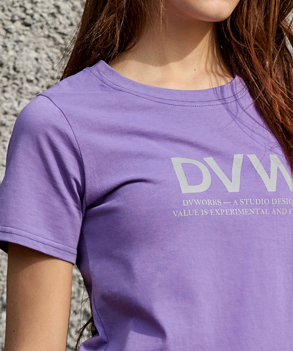 데비웨어(DEVIWEAR) DVW 로고 반팔티 DEVI-T0154-퍼플