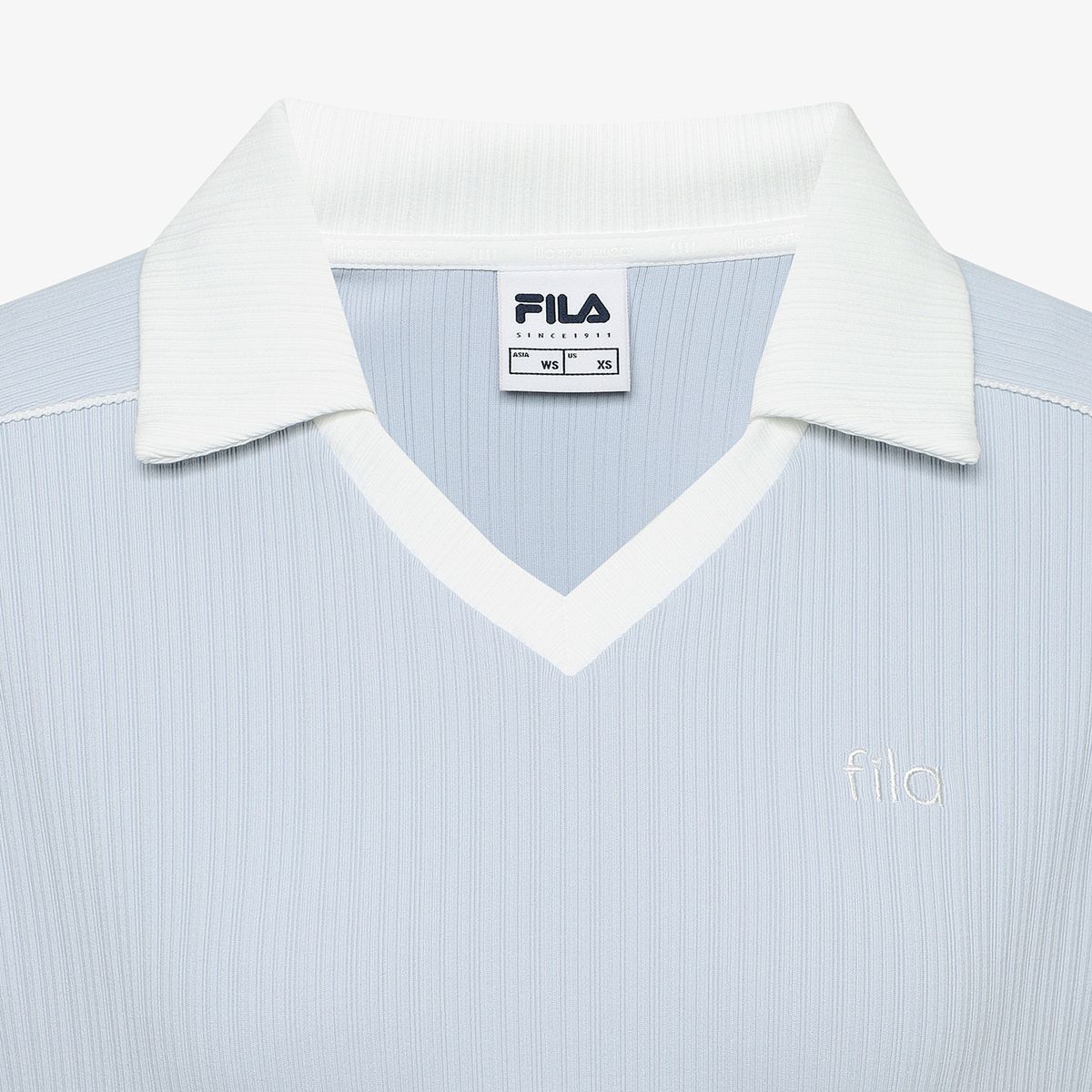 휠라(FILA) 여성 골지 트레이닝 카라 반팔티(FS262TS02F001442)