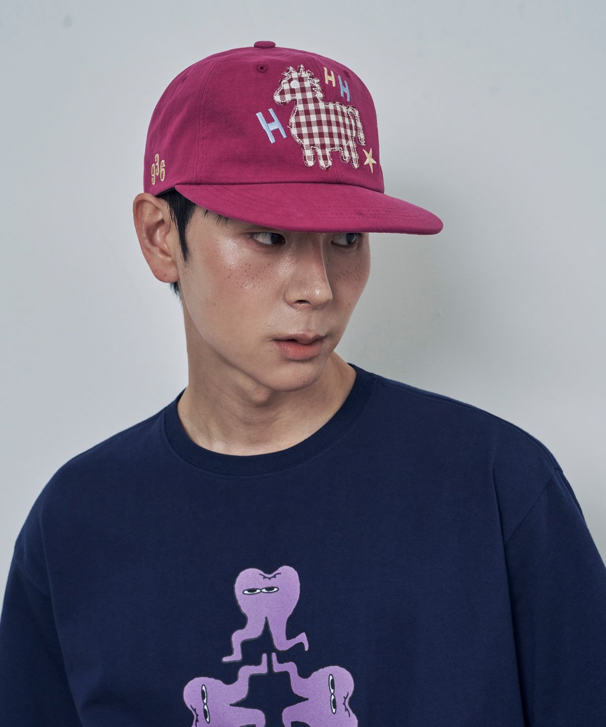 루저스클럽(LOSERS CLUB) 포니 아플리케 캡 퍼플