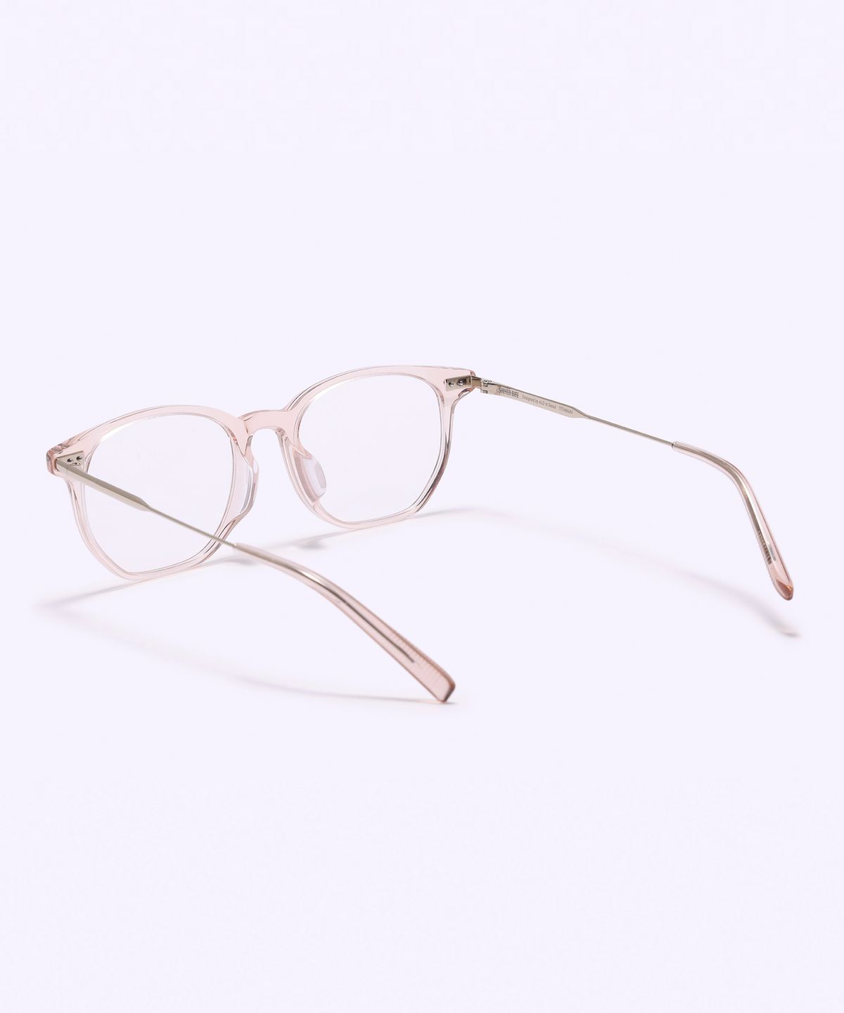 알로아이웨어(ALO EYEWEAR) [SILVERBITE] SBG9602 1614G 오버실루엣 초경량 콤비 스퀘어 라이트브라운/골드 안경테 블루라이트 렌즈 선택
