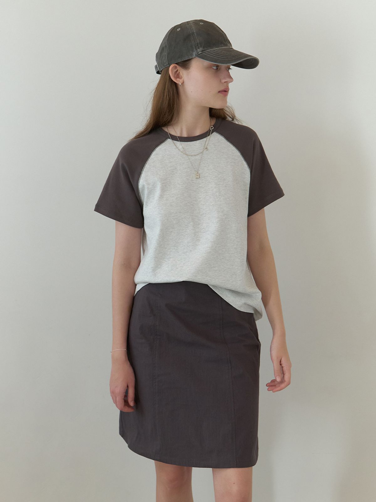 더미튼(THEMITTEN) Ceder midi skirt (charcoal)