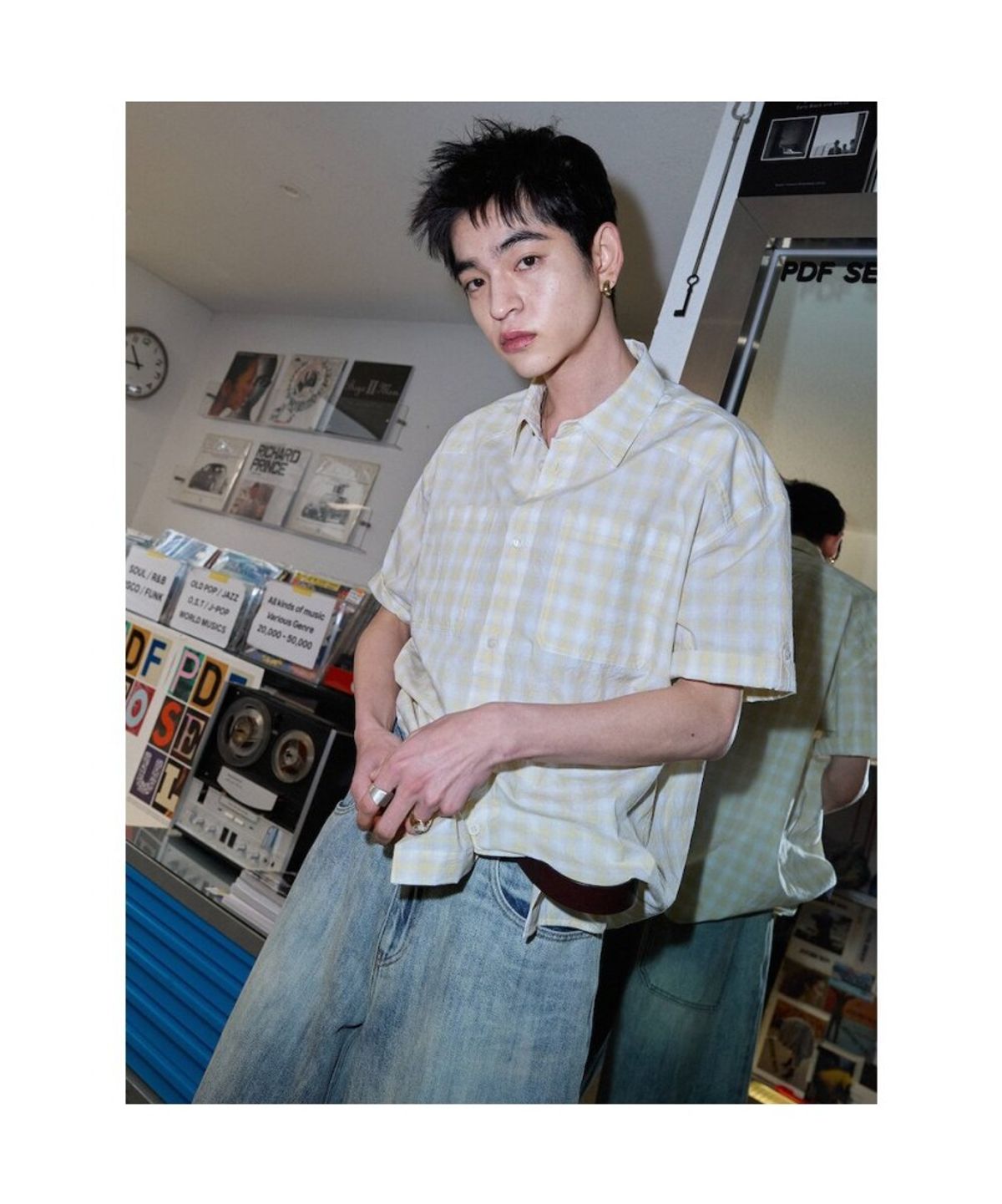 샌드 사운드(SAND SOUND) (UNISEX) 롤업 반소매 셔츠  옐로우