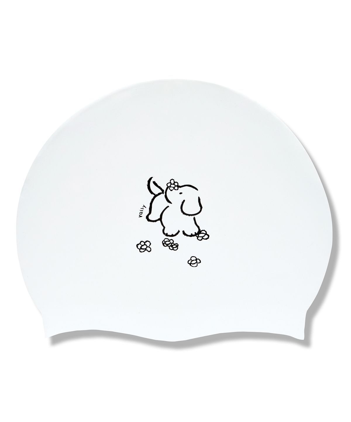 랠리스포츠(RALLY) [RRUC501 WHT] 강아지와 꽃 실리콘 수모 화이트