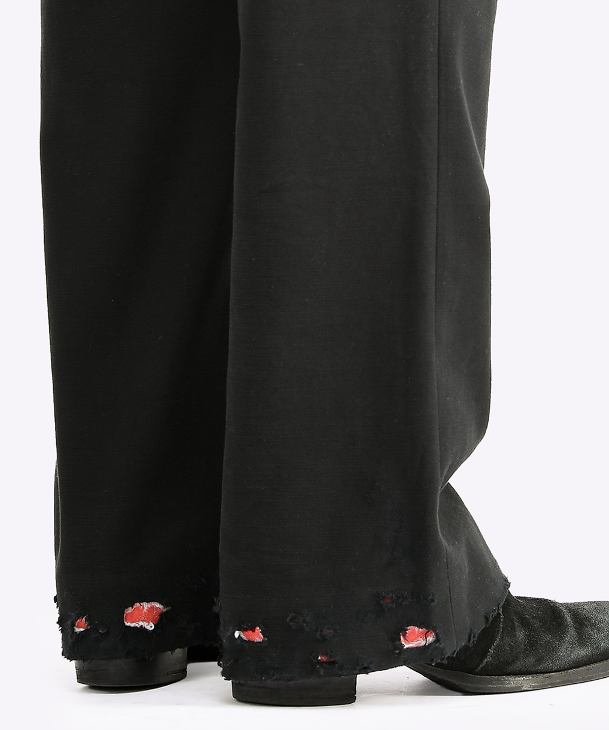 퀘스트앤게스트(QUEST&GUEST) Black Officer Pants (Destroyed)