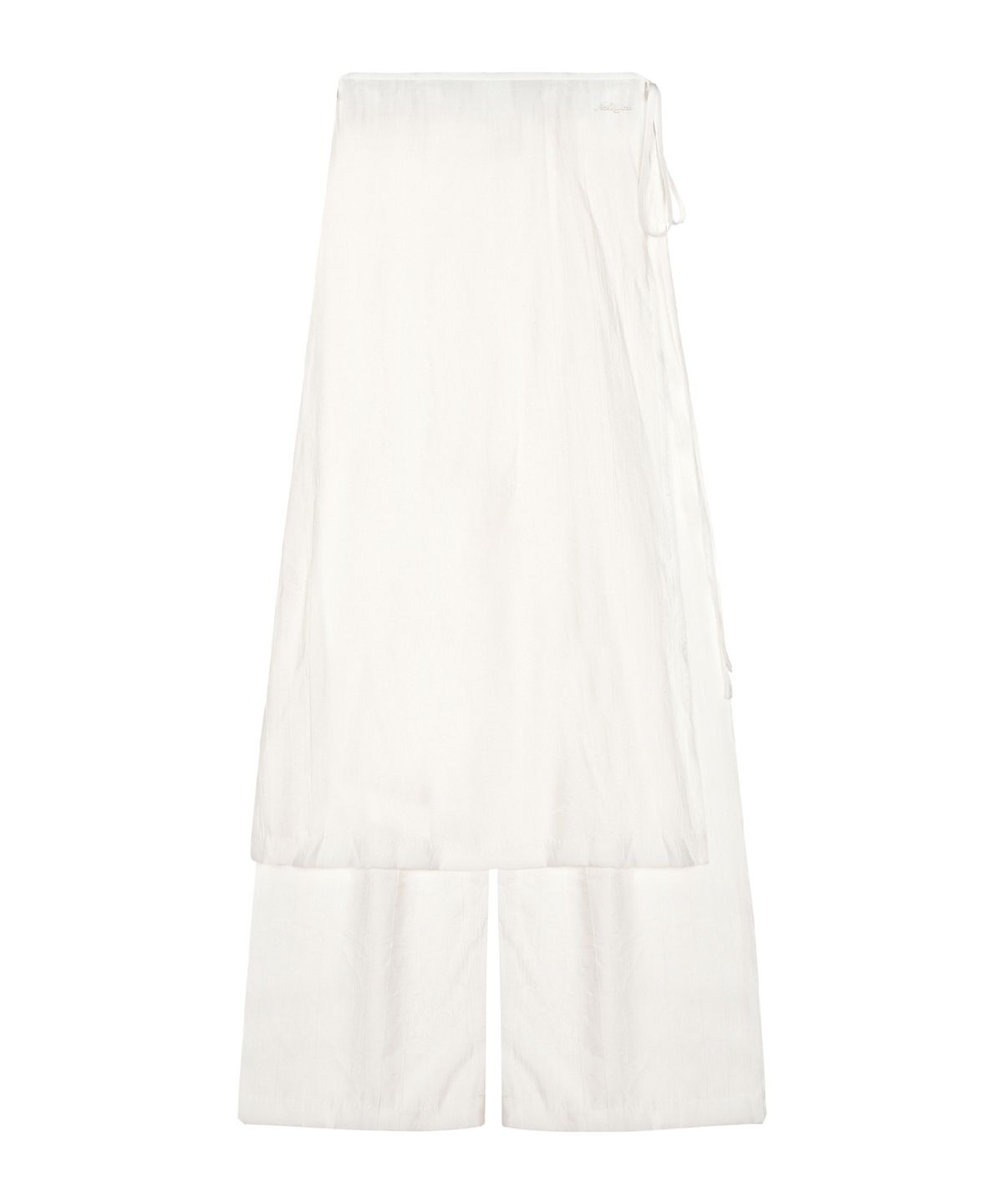 닉앤니콜(NICK&NICOLE) WRINKLE LAYERED WRAP SKIRT PANTS_IVORY