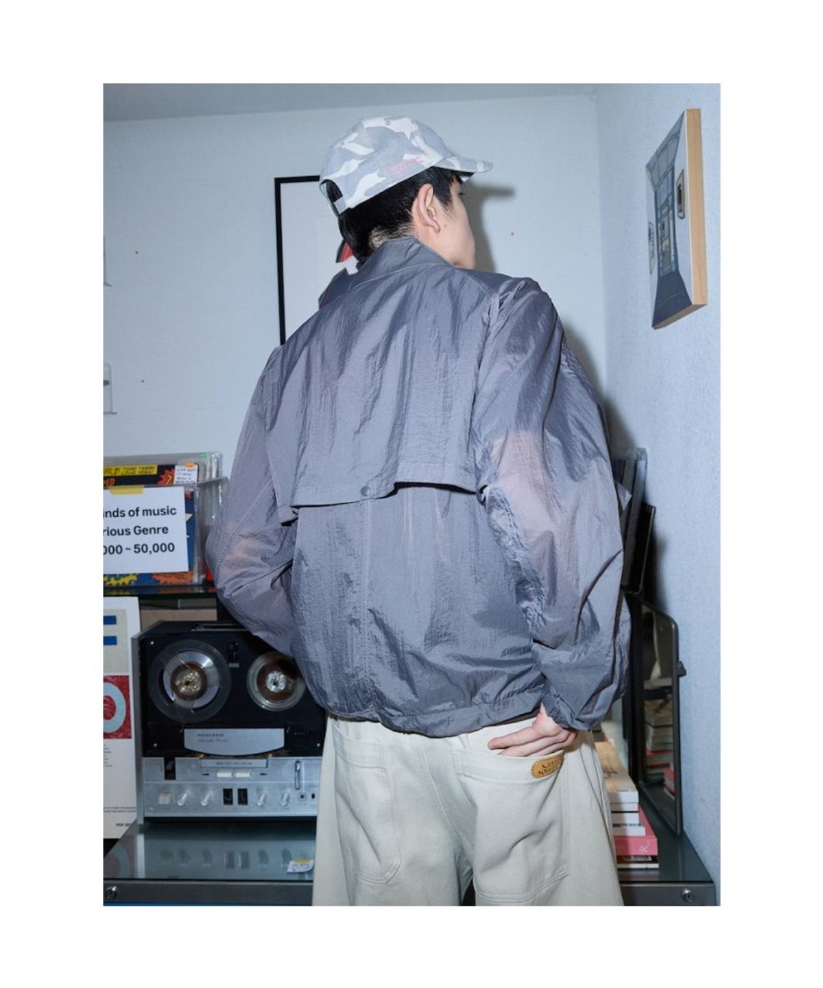 샌드 사운드(SAND SOUND) (UNISEX) 시어 라이닝 바람막이  차콜